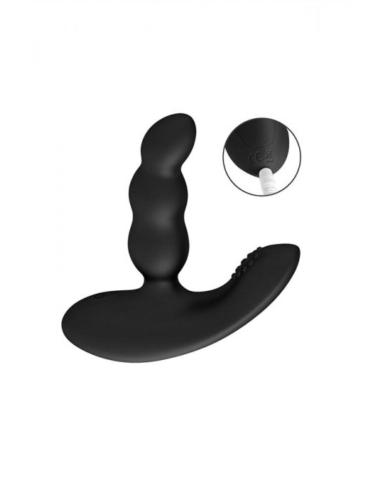 Черный силиконовый стимулятор простаты Levett Nitoc с пультом ДУ - Levett - в Красноярске купить с доставкой