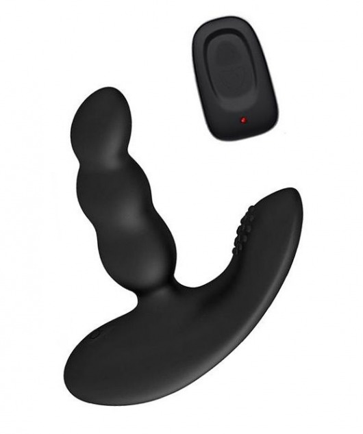 Черный силиконовый стимулятор простаты Levett Nitoc с пультом ДУ - Levett - в Красноярске купить с доставкой