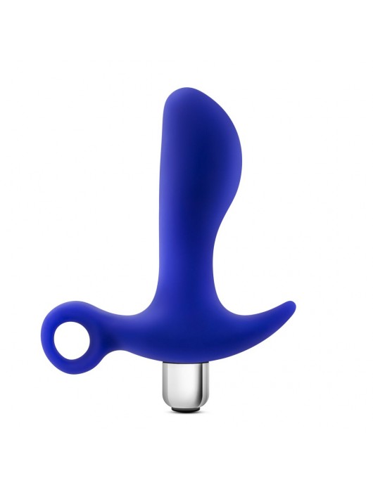 Синий стимулятор простаты с ручкой-кольцом Performance Prostimulator 02 - Blush Novelties - в Красноярске купить с доставкой