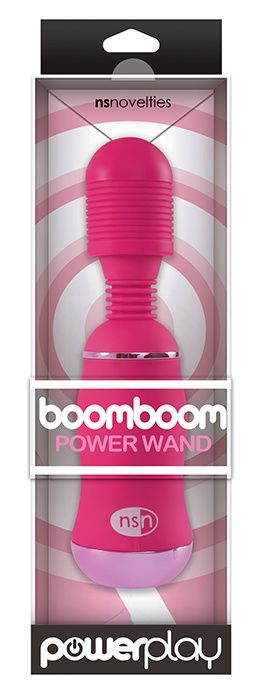 Ярко-розовый вибромассажер с усиленной вибрацией BoomBoom Power Wand - NS Novelties