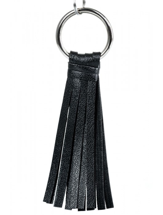 Черно-серебристые зажимы для сосков Theatre с кисточками - ToyFa - купить с доставкой в Красноярске