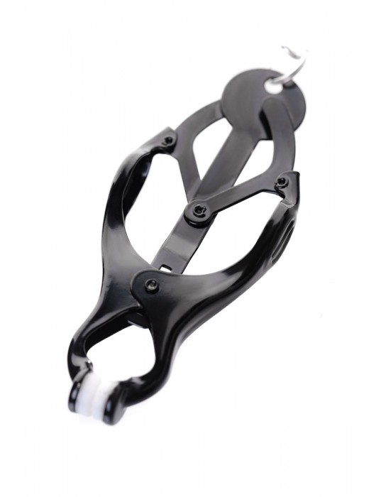 Черно-серебристые зажимы для сосков с кольцом для пениса TOYFA Metal - ToyFa - купить с доставкой в Красноярске