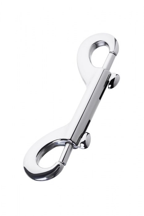 Серебристый двухсторонний карабин TOYFA Metal - ToyFa - купить с доставкой в Красноярске