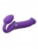 Фиолетовый безремневой вибрострапон Silicone Bendable Strap-On - size XL - Strap-on-me - купить с доставкой в Красноярске
