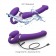 Фиолетовый безремневой вибрострапон Silicone Bendable Strap-On - size XL - Strap-on-me - купить с доставкой в Красноярске